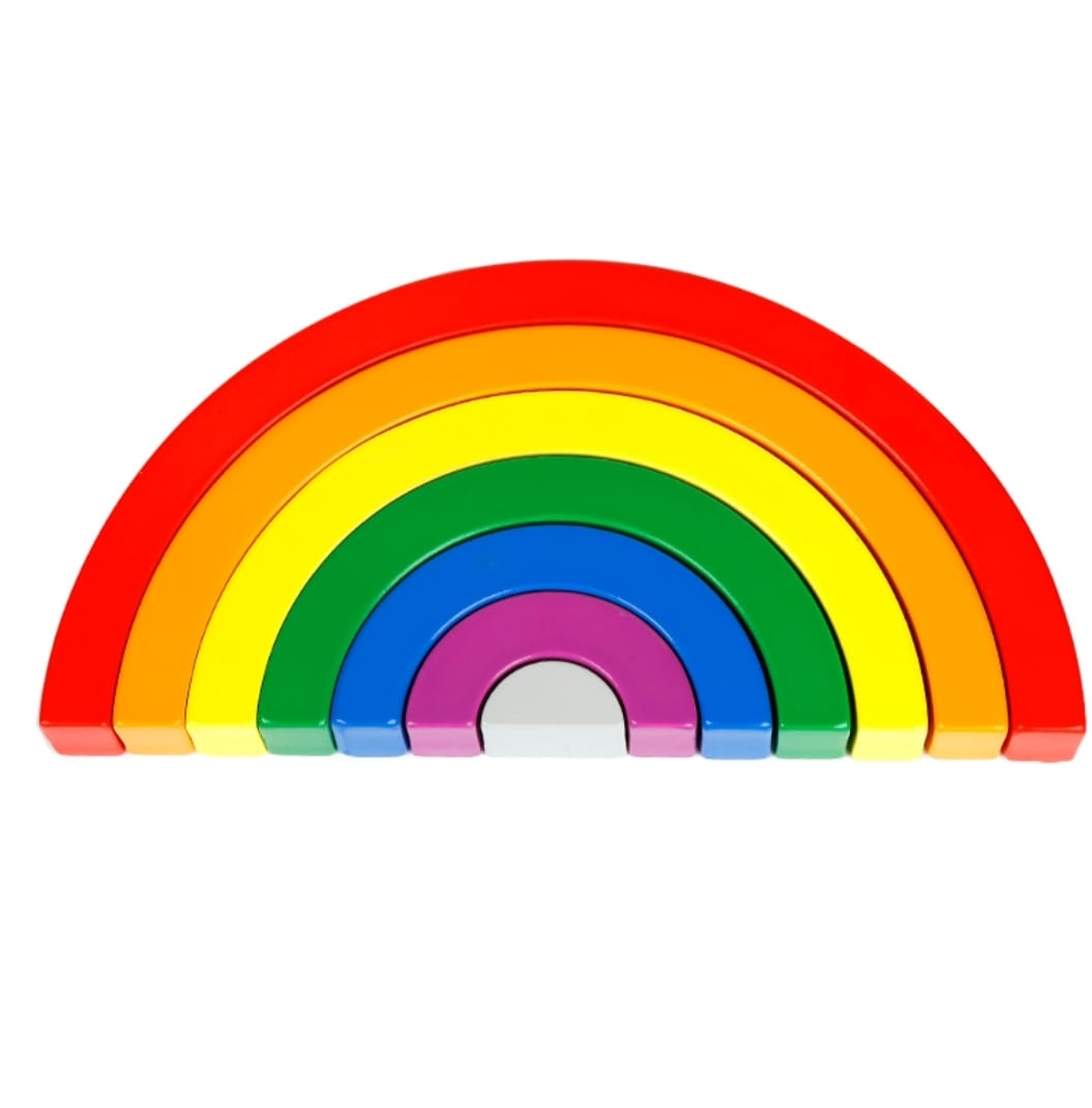 Arcoiris en madera