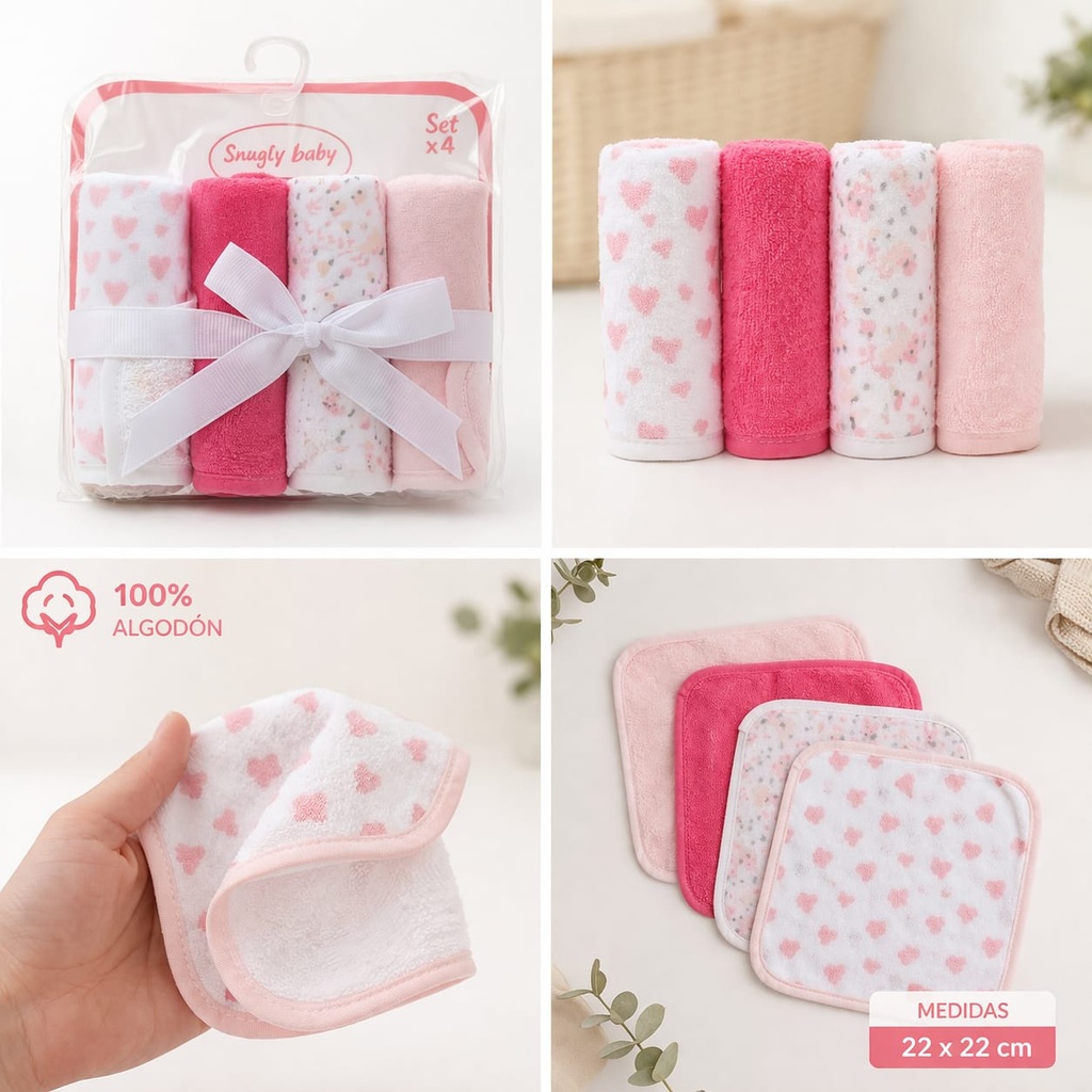 TOALLA BABITAS PACK X 4.