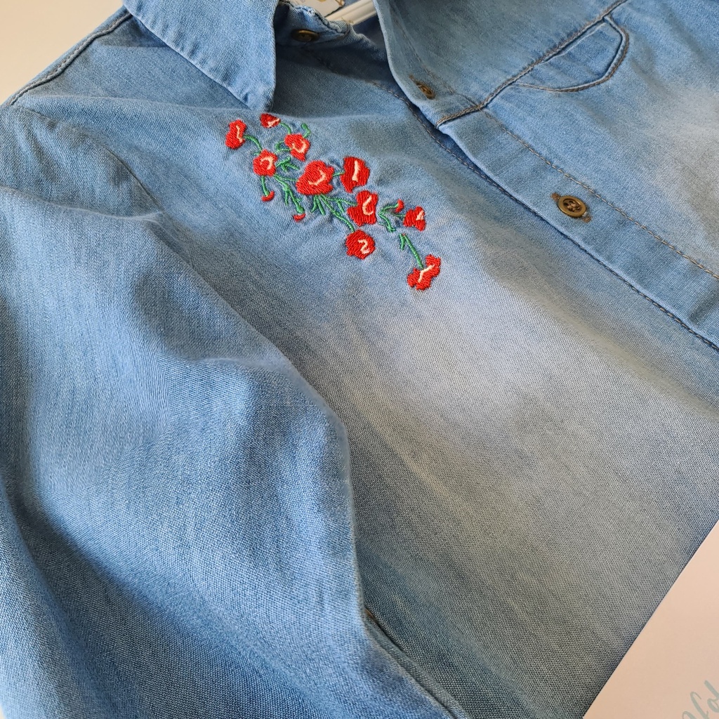 CAMISA DE JEAN FLORES