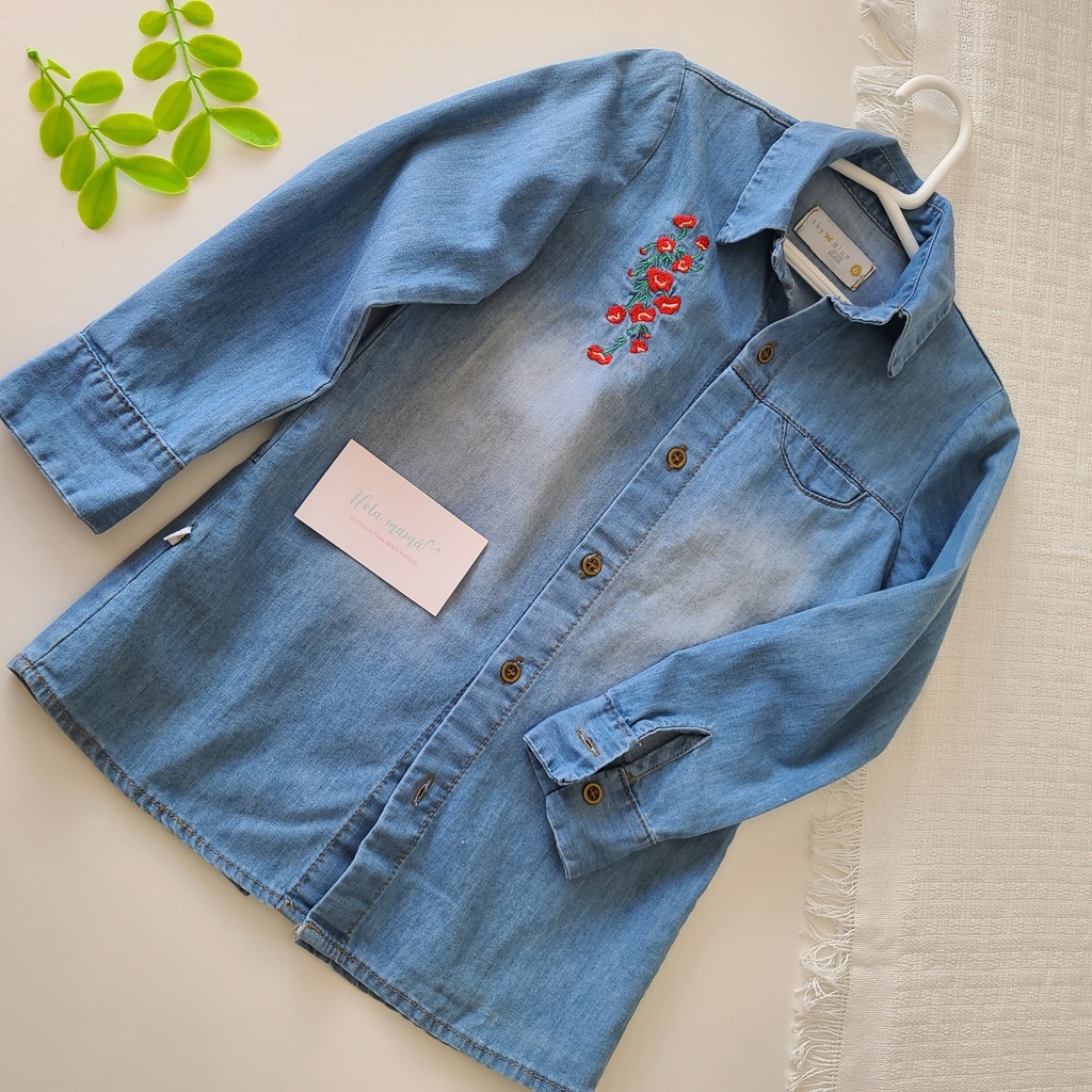 CAMISA DE JEAN FLORES
