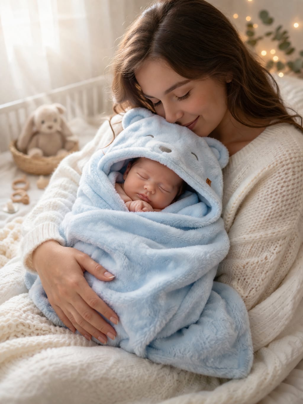 MANTA OSITO CON CAPUCHA