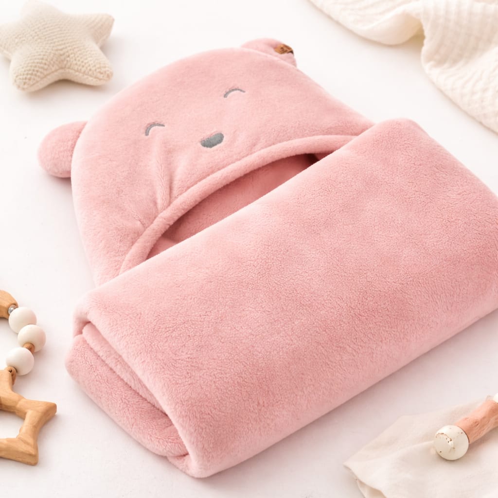 MANTA OSITO CON CAPUCHA