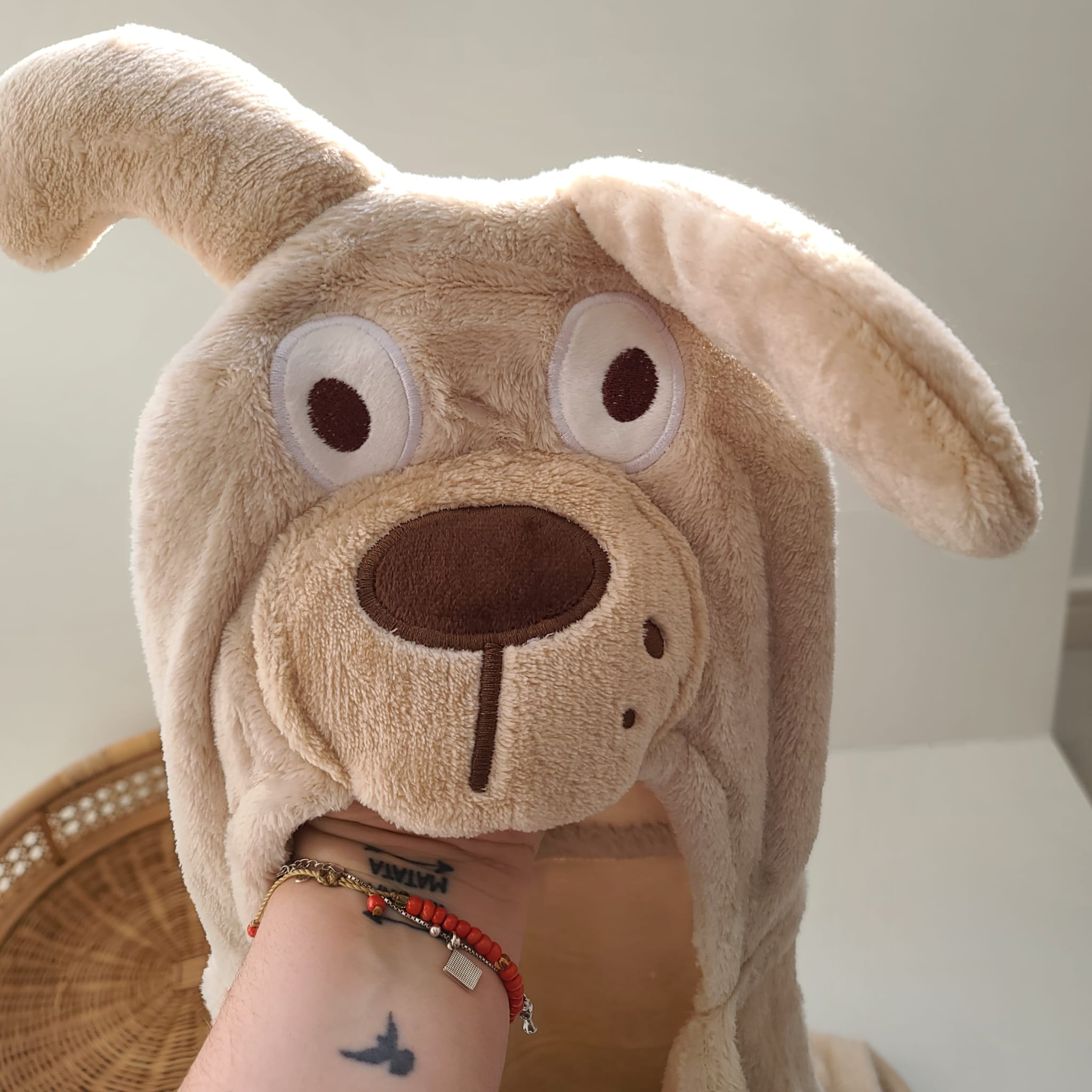 Manta con capucha perrito