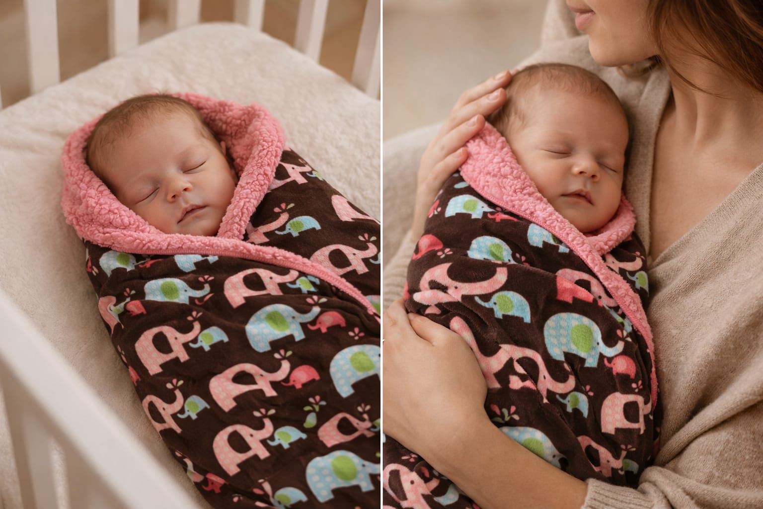 MANTITA ELEFANTES ROSA