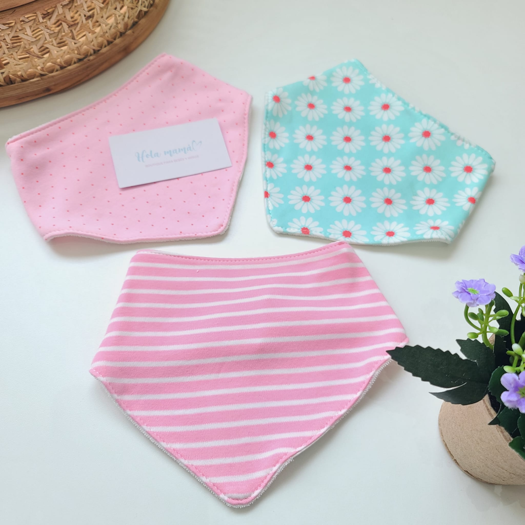 Babero Bandana para ellas x 3