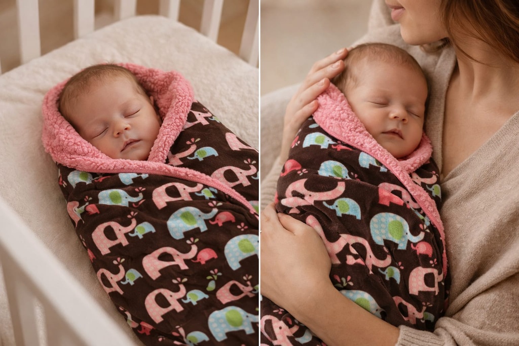 MANTITA ELEFANTES ROSA