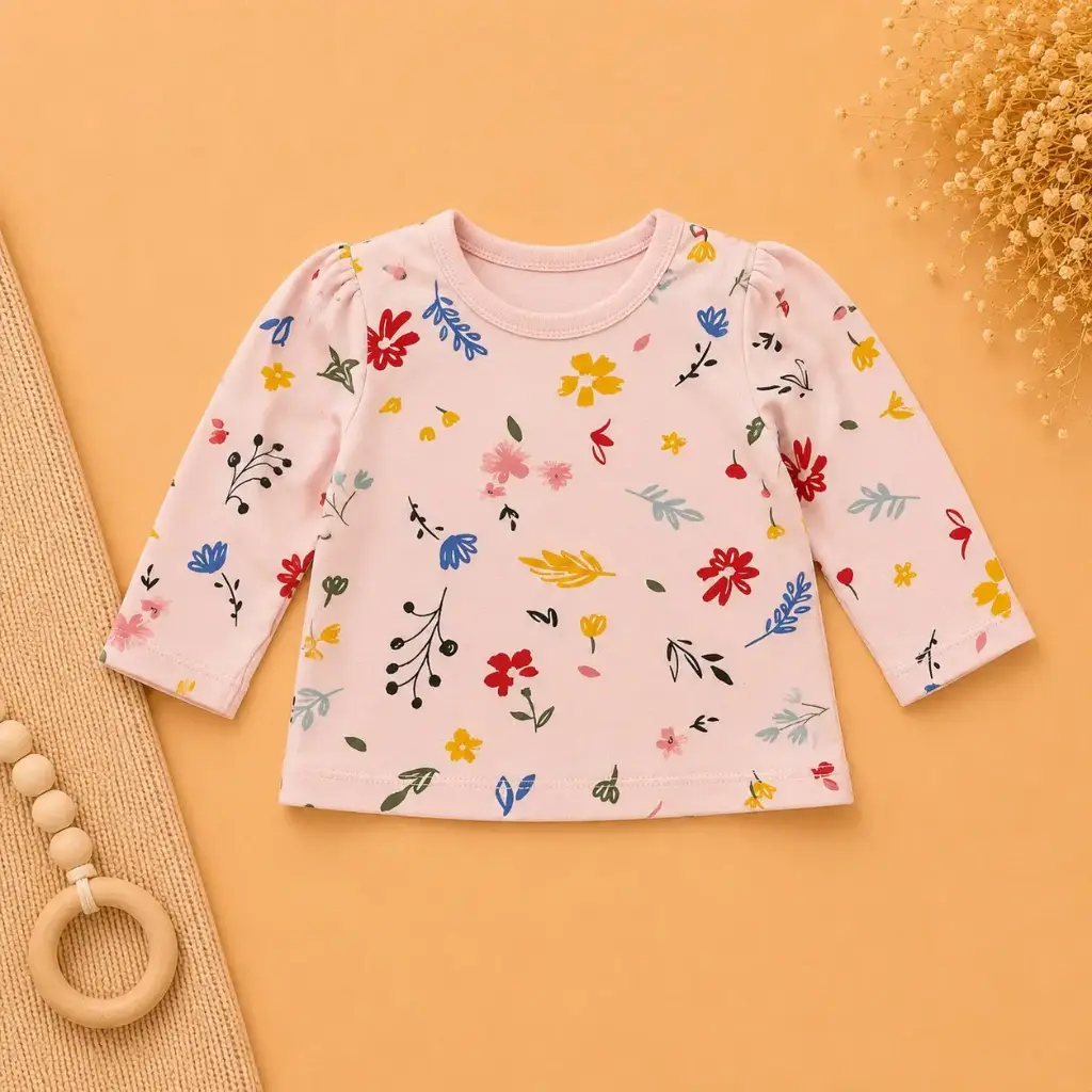 REMERA FLORAL ROSA