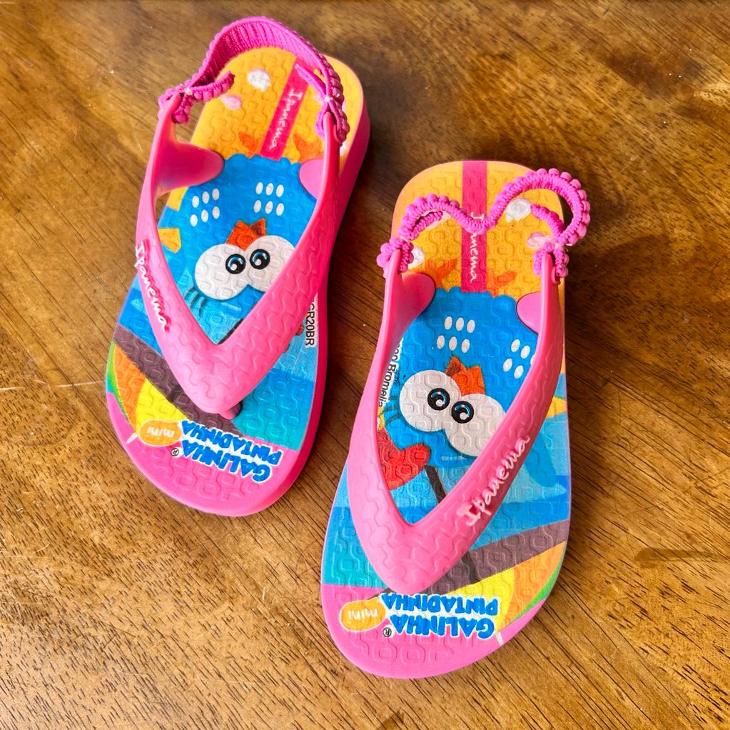 CHINELAS BEBE IPANEMA GALLINA PINTADITA