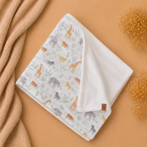 [HM-000407] MANTA PELUCHE SAFARI