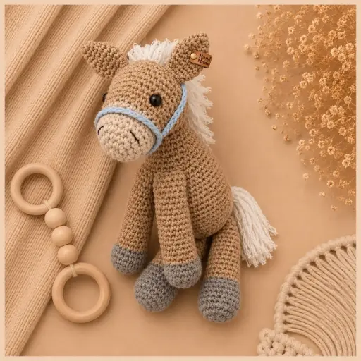 MUÑECO DE APEGO CABALLITO CELESTE