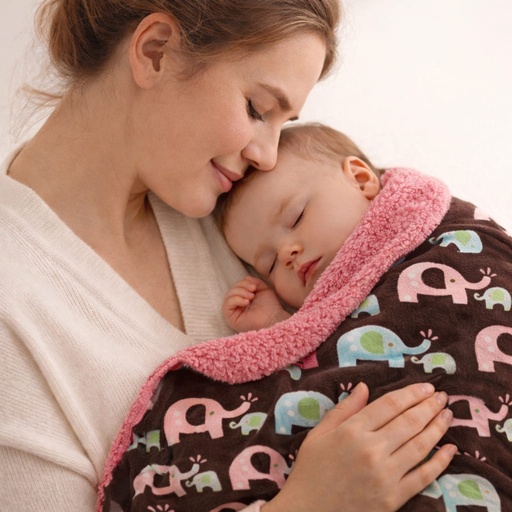 MANTA ELEFANTES ROSA